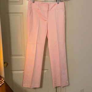 Pale pink straight leg trousers